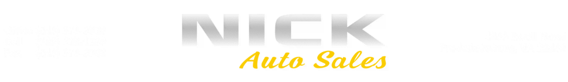 Nick Auto Sales of Fredericksburg, VA has clean and reliable used cars